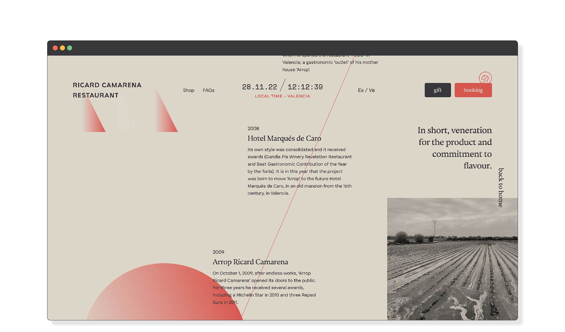 Diseño digital, UX/UI y desarrollo web para el universo de Ricard Camarena